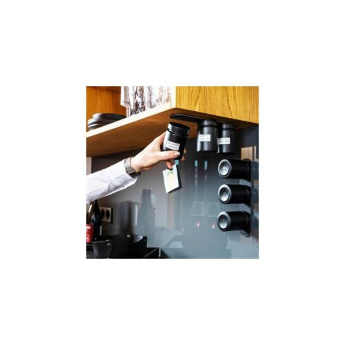 silwy Feinkost-Magnetgläser inkl. Leiste, 192ml, all black