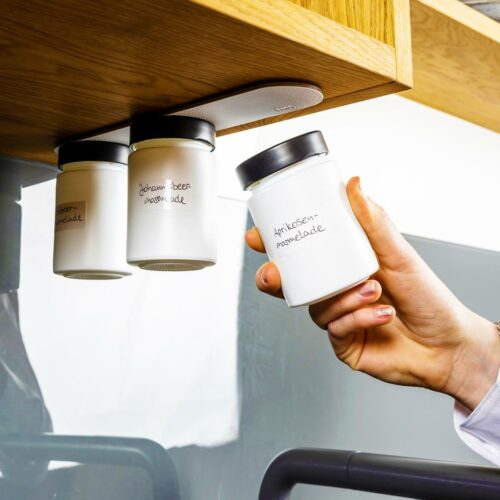 silwy Feinkost-Magnetgläser inkl. Leiste, 192ml, all white