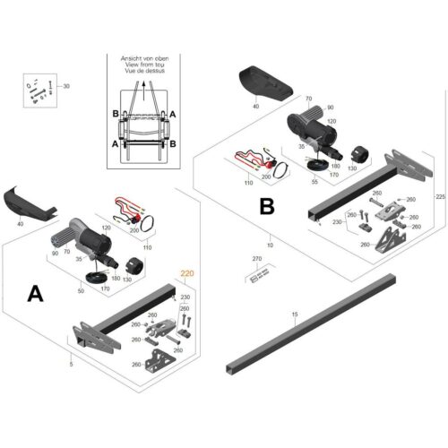 Montagerahmen A - Truma Ersatzteil Nr. 60040-00150 - für Mover Smart A