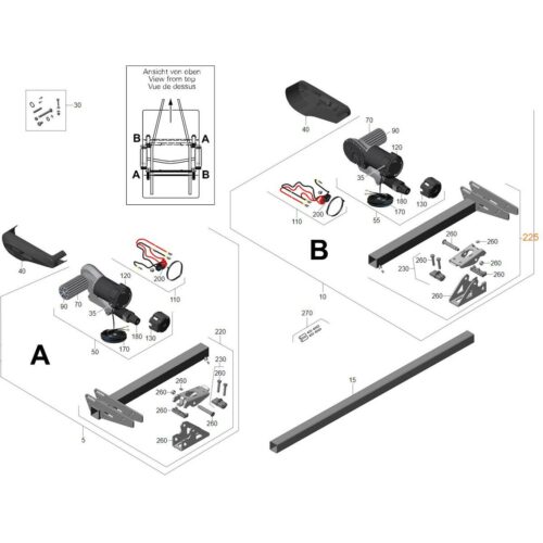 Schlepperset B - Truma Ersatzteil Nr. 60040-00151 - für Mover Smart A