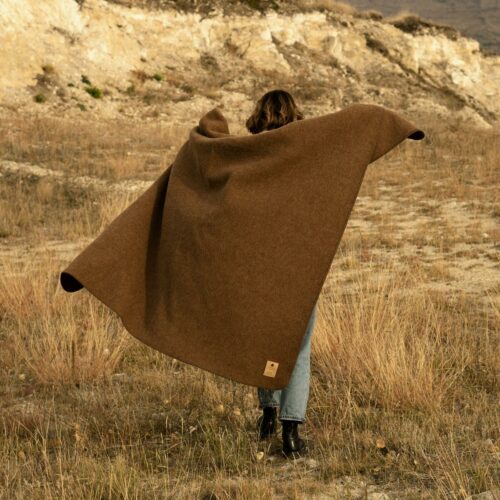 TILLHÅLL Wolldecke, braun