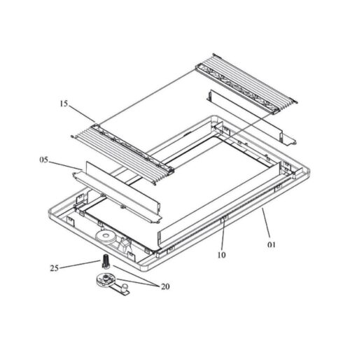 Kurbel kpl. mit Anbauteilen - Dometic Seitz Ersatzteil-Nr. BG4109 - für Midi Heki Style