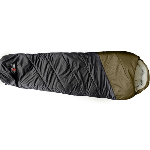 Origin Outdoors Frostfall Performance Mumienschlafsack, 220x85cm, oliv-grau