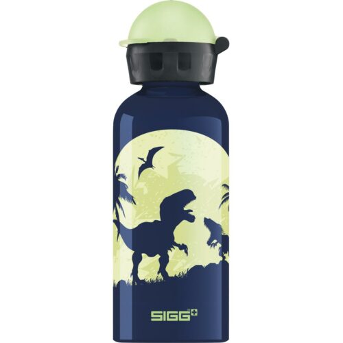 SIGG Kids Alutrinkflasche mit Motiv, 400ml, glow Dinos