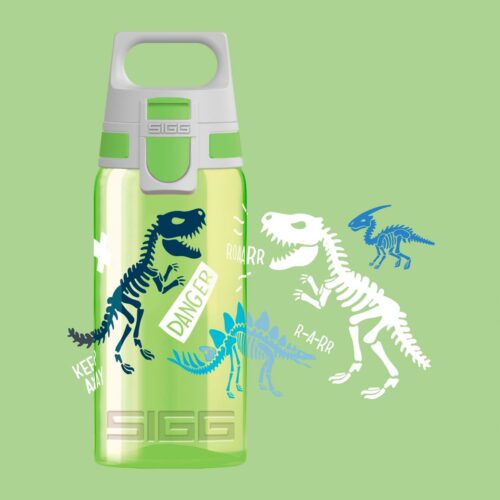 SIGG Viva Kids One Kindertrinkflasche mit Motiv, 500ml, Dino