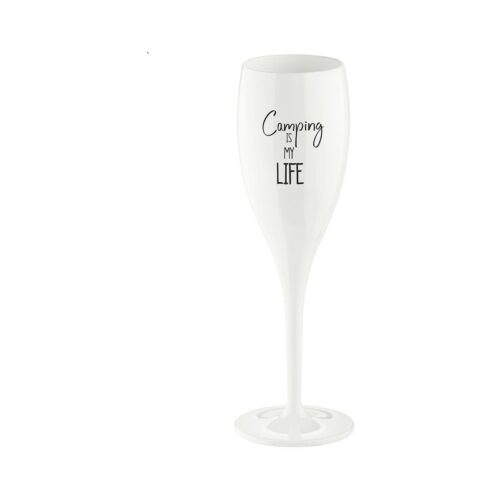Koziol Cheers No.1 Champagnerglas, 100ml, Camping is my Life