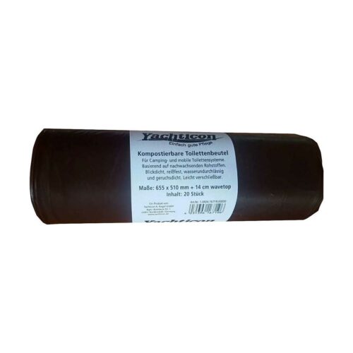 Yachticon Toilettenbeutel, kompostierbar, für Klapptoilette, 20 Stück