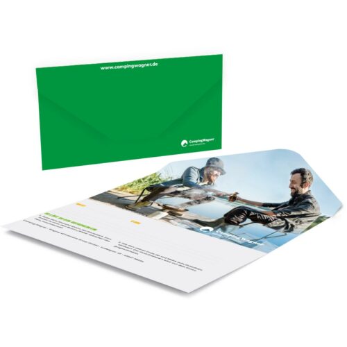Camping Wagner Geschenkgutschein - Danke - 50 € Geschenkkarte per Post