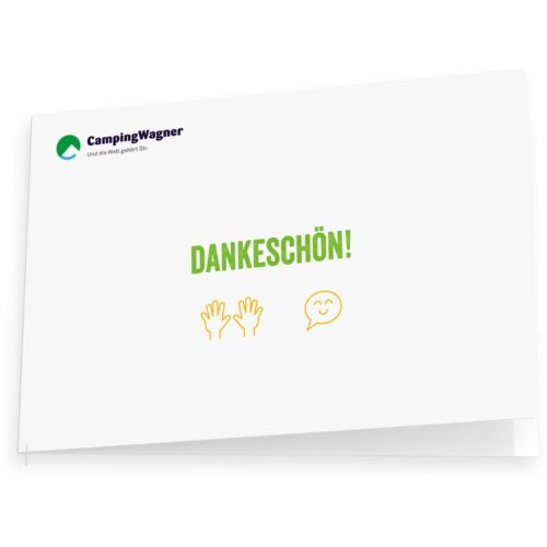 Camping Wagner Geschenkgutschein - Danke - 300 € per E-Mail zum Selbstdrucken