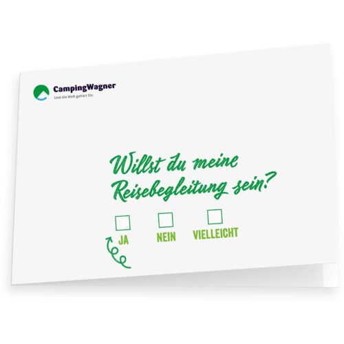 Camping Wagner Geschenkgutschein - Reisebegleitung- 200 € per E-Mail zum Selbstdrucken