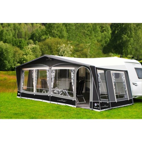 Walker Atrium 300 Vorzelt, Anthrazit, 1126-1155 cm (Gr. 1140), mit Glasfiber-Gestänge