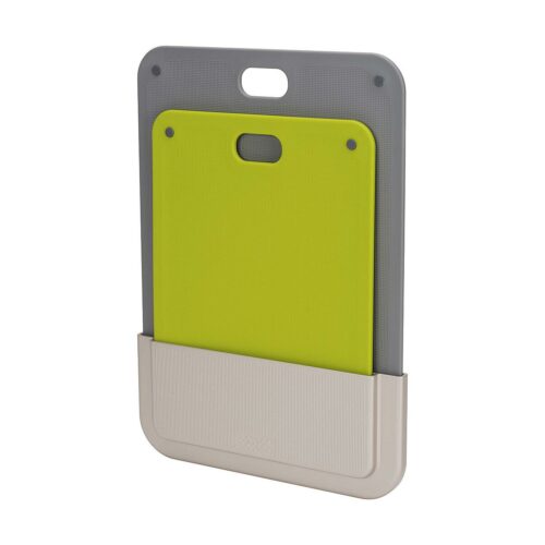 Joseph Joseph Door Store Schneidebrett-Set, 2-teilig, silber/grau/grün