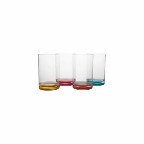 Gimex Colour Line Wasserglas, 4er Set, 320ml, Rainbow