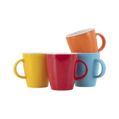 Gimex Colour Line Henkelbecher, 4er Set, Rainbow