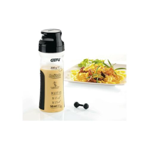 Gefu Spätzle-Mix mit 5 Düsen Deckel, schwarz/transparent