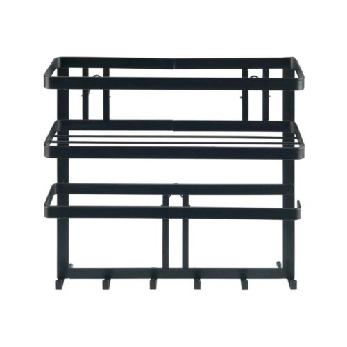 Wenko Gala Multifunktionalsregal, 6-Haken, schwarz