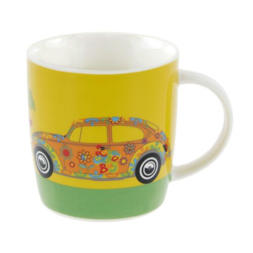 VW Collection VW Käfer Kaffeetasse, 370 ml, Blumen