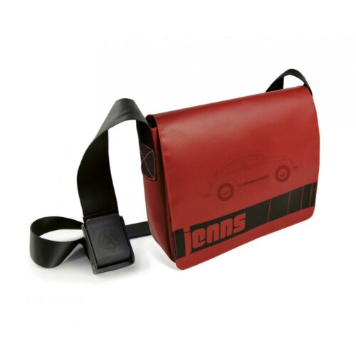 VW Collection VW Käfer Schultertasche, 28 x 23 x 7 cm, Jeans/rot