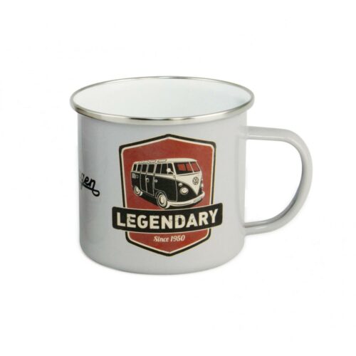 VW Collection Tasse, Emaille, 500ml, Legendary hellgrau