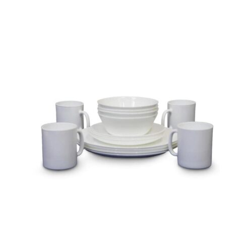 Vango Opal Geschirrset, weiß, 4-Personen