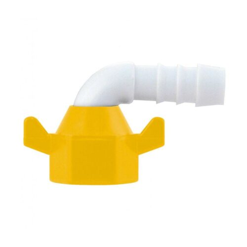 Lilie Aufschraubtülle, gewinkelt, gelb/weiß, ø12 mm, 2er Pack