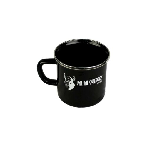 Valhal Outdoor Becher, Emaille, 400ml, schwarz
