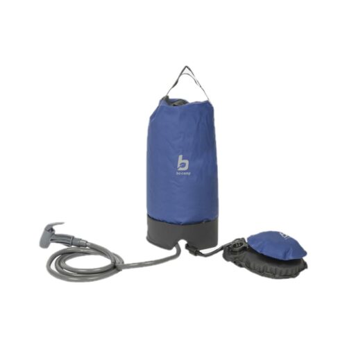Bo-Camp Campingdusche mit Fußpumpe, 11l, blau
