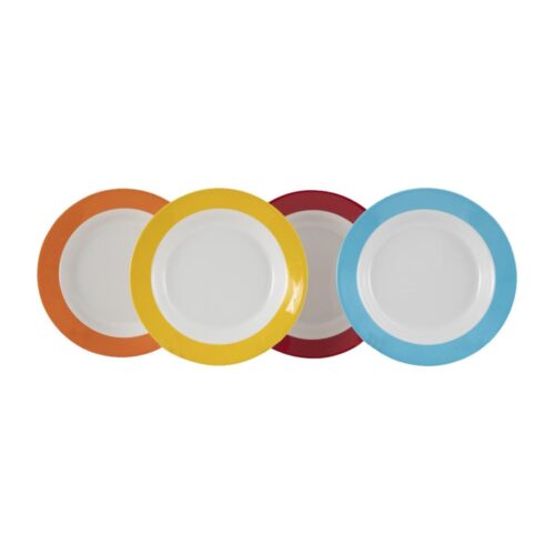 Gimex Colour Line Suppenteller, 4er-Set, Rainbow