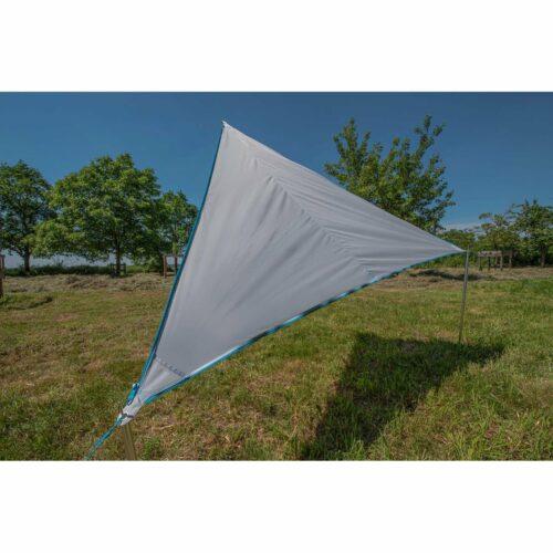 Bent Zip Canvas verbindbares Sonnensegel, 250x250cm, grau/blau