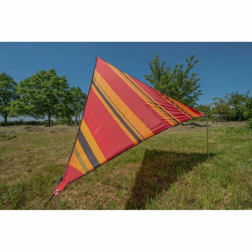 Bent Zip Canvas verbindbares Sonnensegel, 250x250cm, stripe cherry