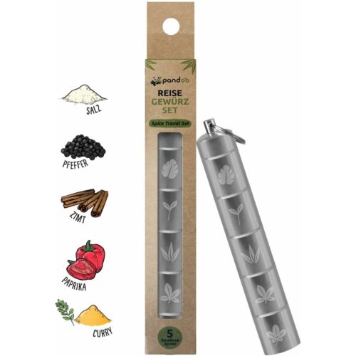 Pandoo Reisegewürz-Set inkl. Gewürze, Aluminium