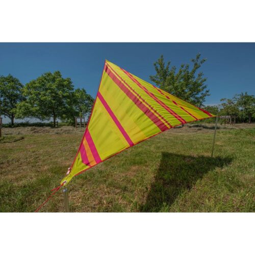 Bent Zip Canvas verbindbares Sonnensegel, 250x250cm, stripe lime punch