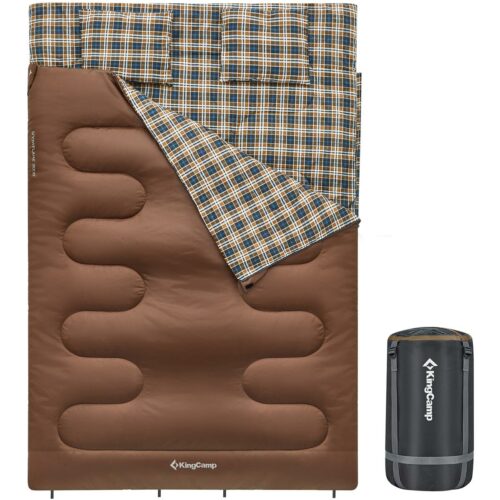 KingCamp Snowflake Deckenschlafsack, 220x150cm, 300D, cappuccino