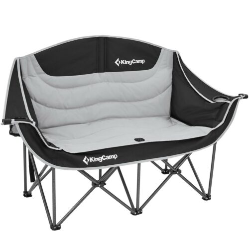 KingCamp Duo Deluxe Faltsofa, schwarz/hellgrau