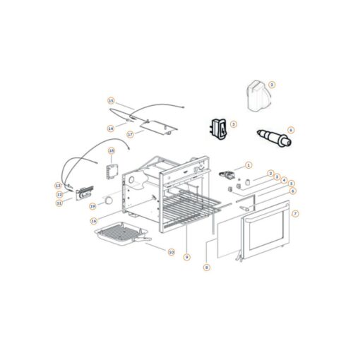 Glasinnentür - Thetford Ersatzteil-Nr. SSPA0253 - für Backöfen Duplex MK 3-4/SOG7