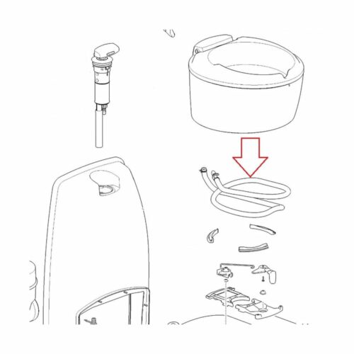 Spülrohr weiß - Thetford Ersatzteil Nr. 20097962 - für SC224CW