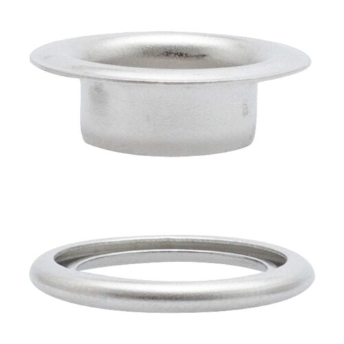 Prym Ösen mit Scheiben, Ø11mm, Messing vernickelt, 15er-Pack