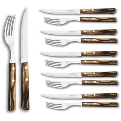 Tramontina Steak/Pizza Besteck-Set, 12-teilig, braun