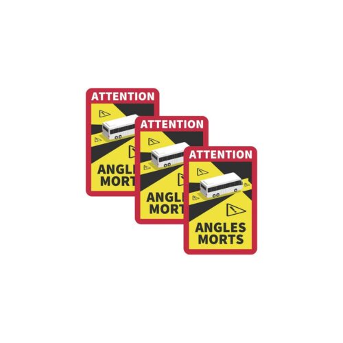 IWH Toter-Winkel-Aufkleber für Fahrzeuge über 3,5 t in Frankreich, mit Magnet, 3er Set