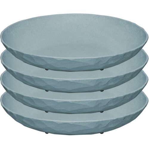 Koziol Club Organic Teller, Ø22cm, 4-teilig, flower blue