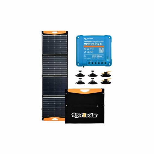 tigerexped Big Tiger 160/USB Truck Edition Solarmodul, 160W mit 2xUSB, Kabelsatz, mit MPPT