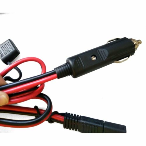 tigerexped Kabel für Zigarettenanzünder für Solartaschen, mit SAE-Stecker und Sicherung, 1,5m