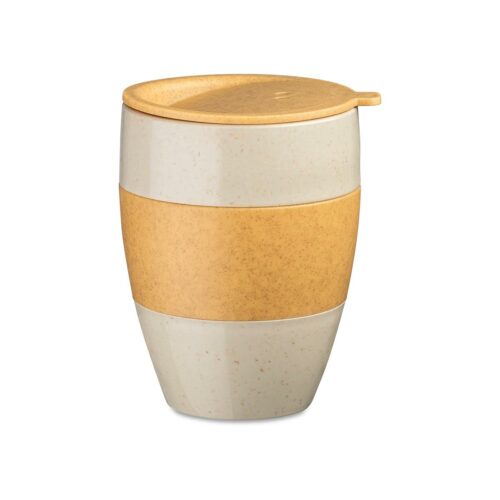 Koziol Aroma To Go 2.0 Thermobecher, 400ml, sand/wood