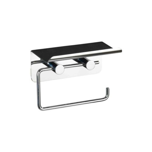 Wenko Toilettenpapierhalter mit Smartphone-Ablage, Edelstahl