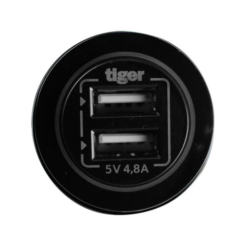 tigerexped USB-A Steckdose, zweifach, 2x2,4A, 12V/24V, ohne LED