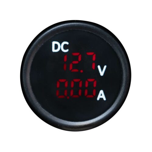 tigerexped digitales Volt-/Amperemeter, für 12V/24V, schwarz