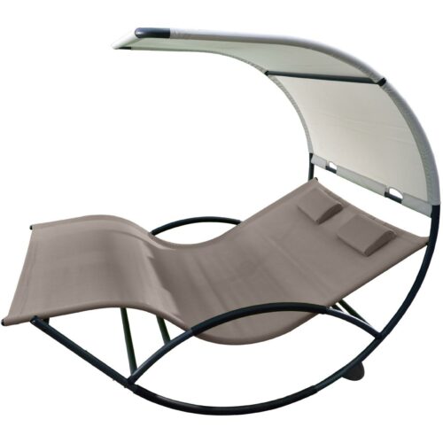 Vivere Double Chaise Rocker Relaxliege, alu