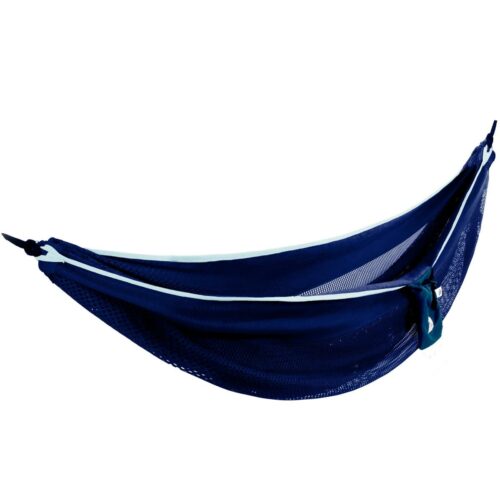Vivere Mesh Polyester Hängematte, double, navy/türkis