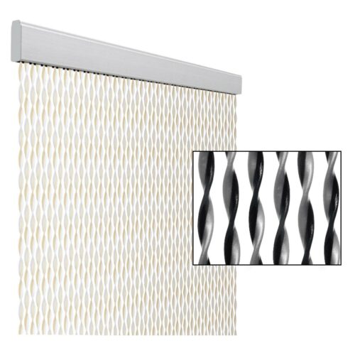 Arisol String Türvorhang, 60x190cm, schwarz/grau