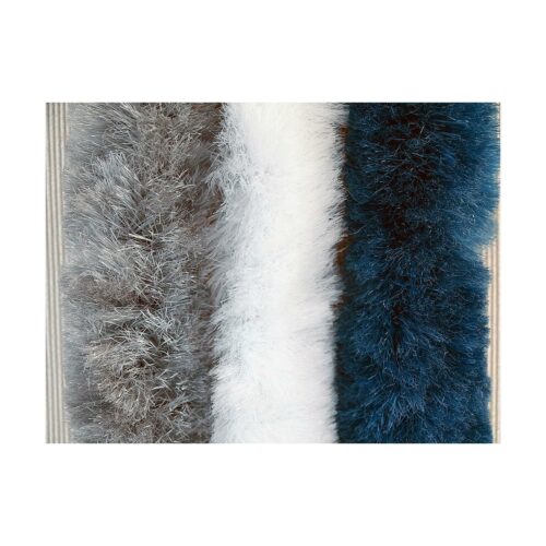 Arisol Flauschvorhang, 100x205cm, grau/weiß/blau